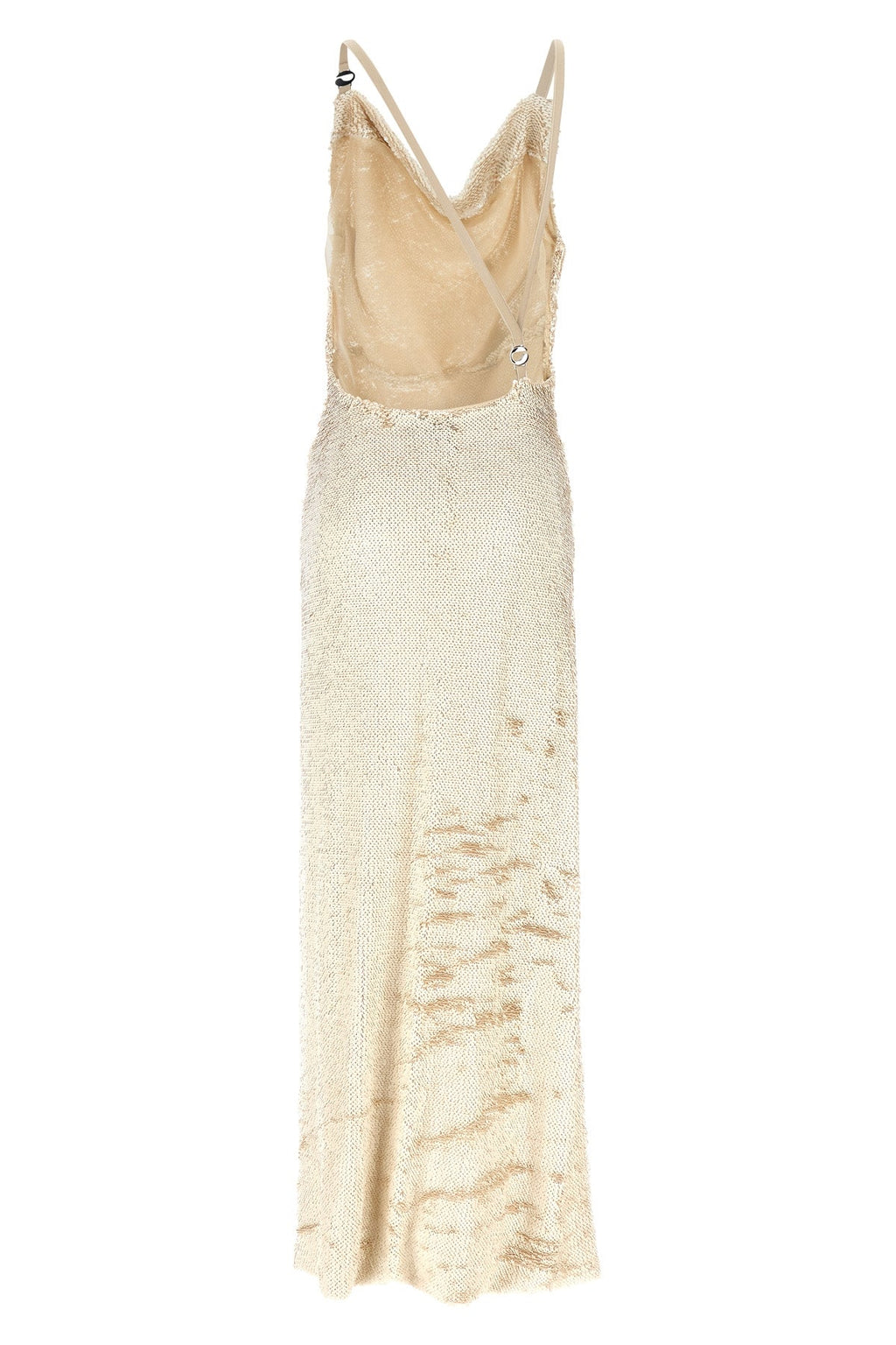 Draped Sequin Maxi Dress