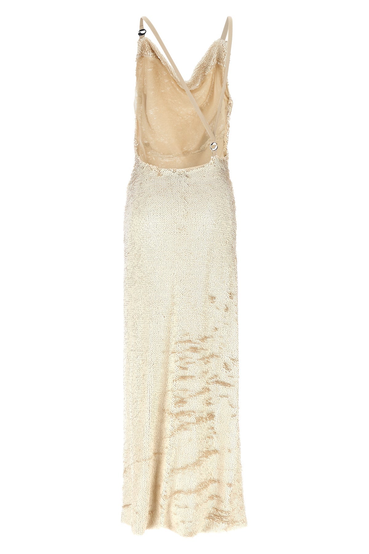 Draped Sequin Maxi Dress
