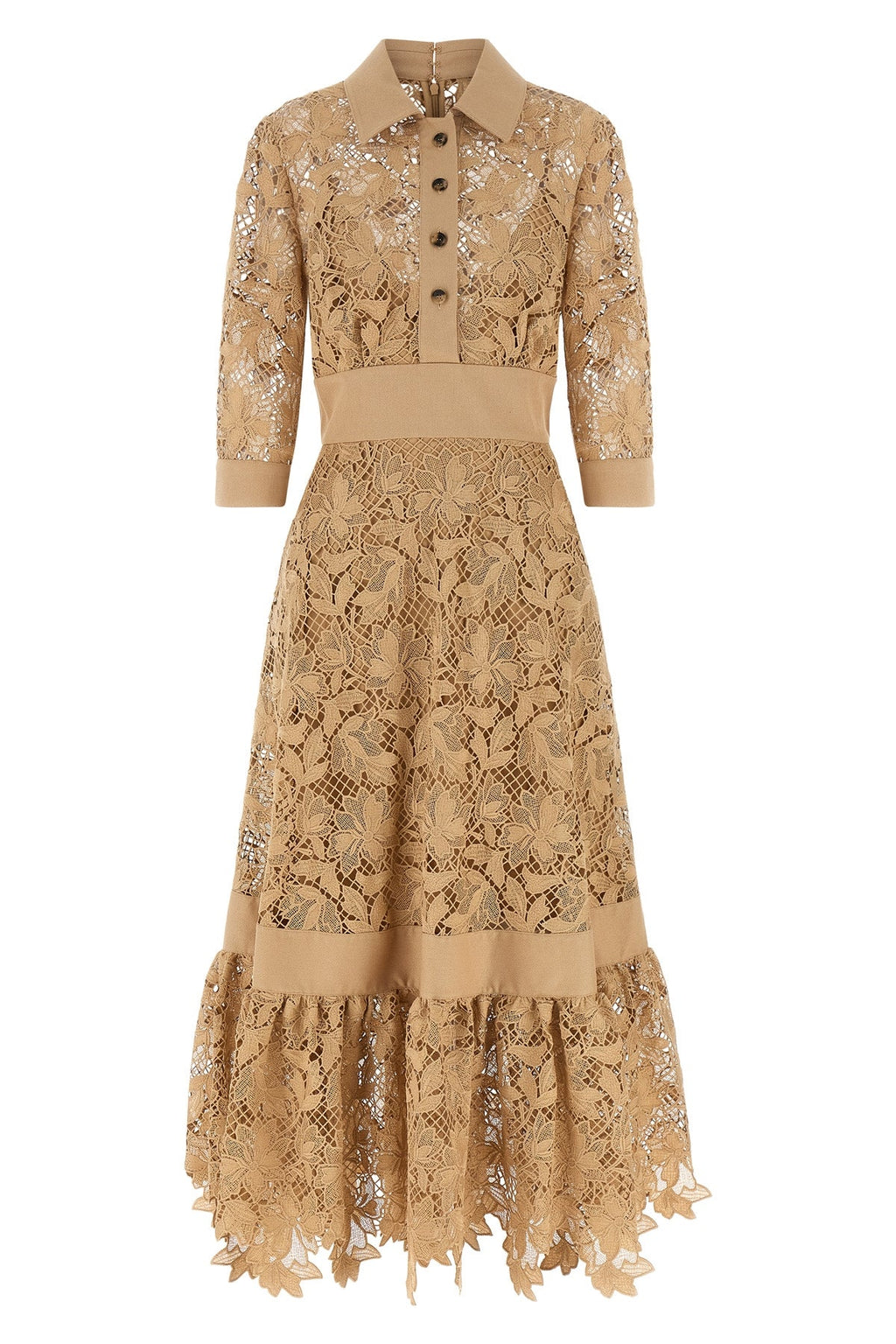 Floral macramé dress