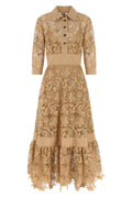 Floral macramé dress