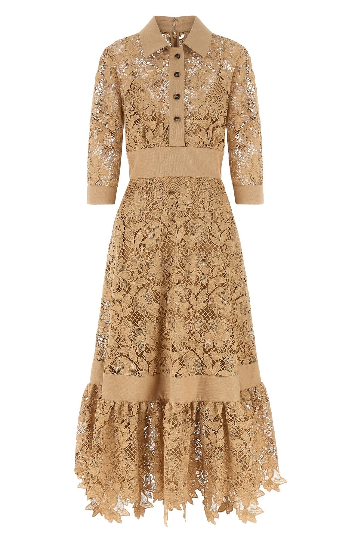 Floral macramé dress