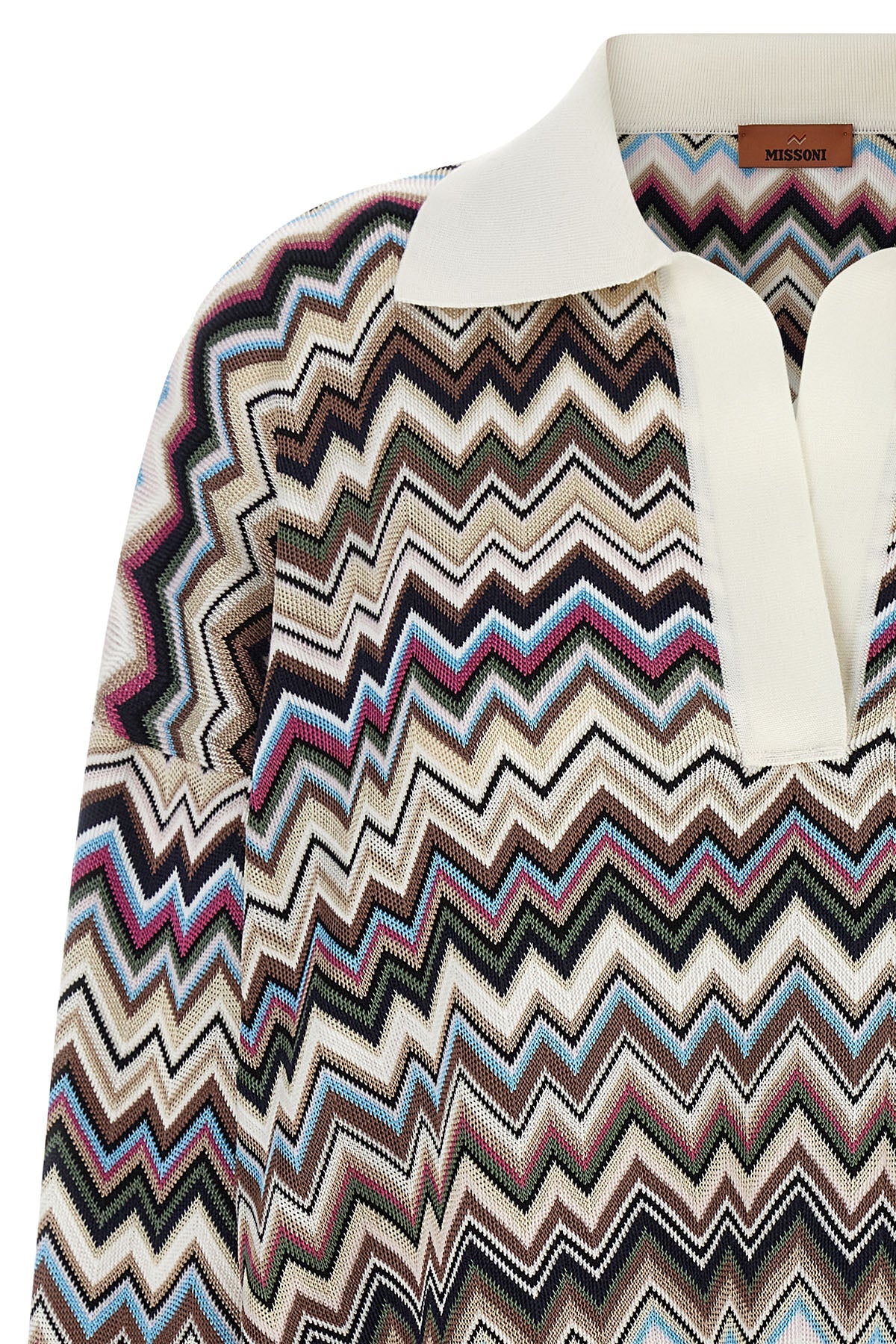 Zigzag Knit Polo