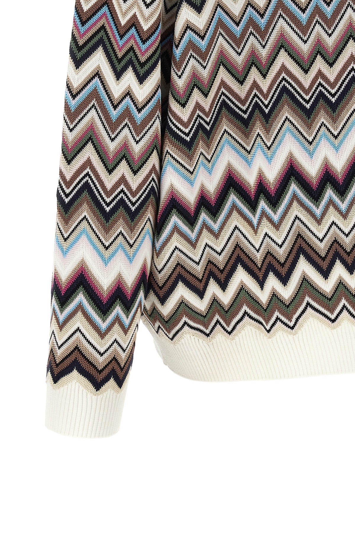 Zigzag Knit Polo