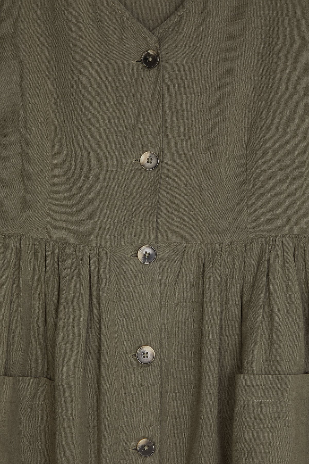 BUTTON UP MIDI DRESS