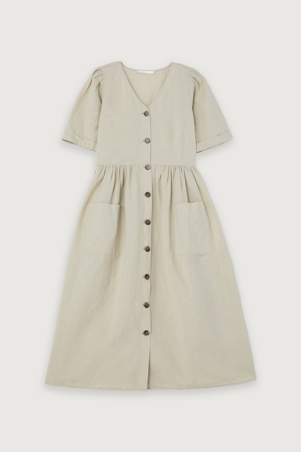 BUTTON UP MIDI DRESS