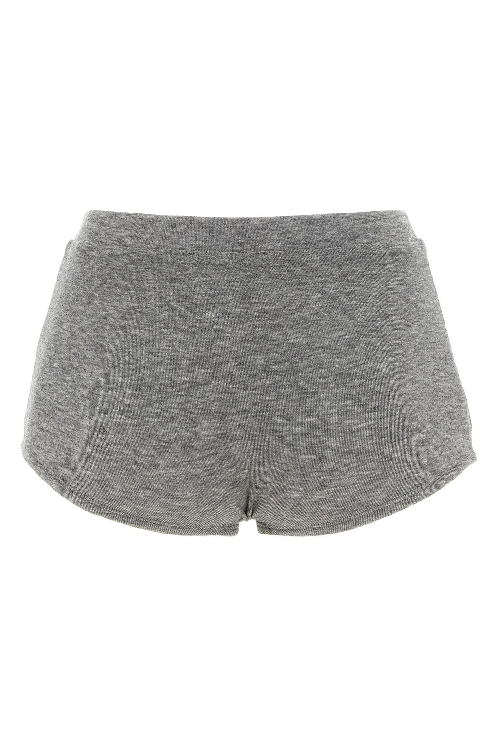 Fitted Micro-Ribbed Shorts with Tonal Buttons