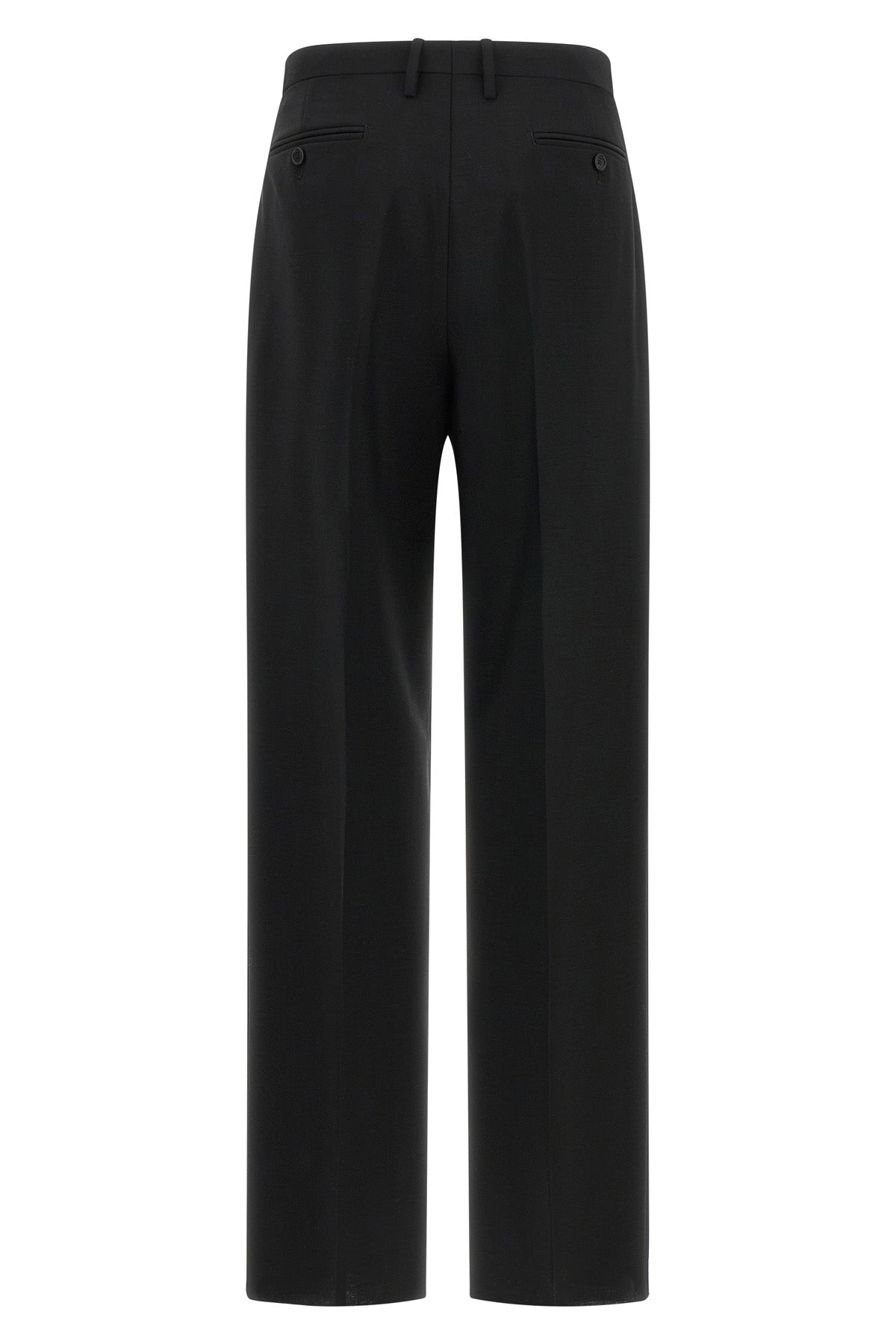 Black Wool and Mohair Trousers