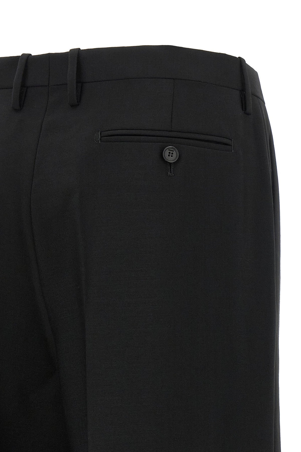 Black Wool and Mohair Trousers