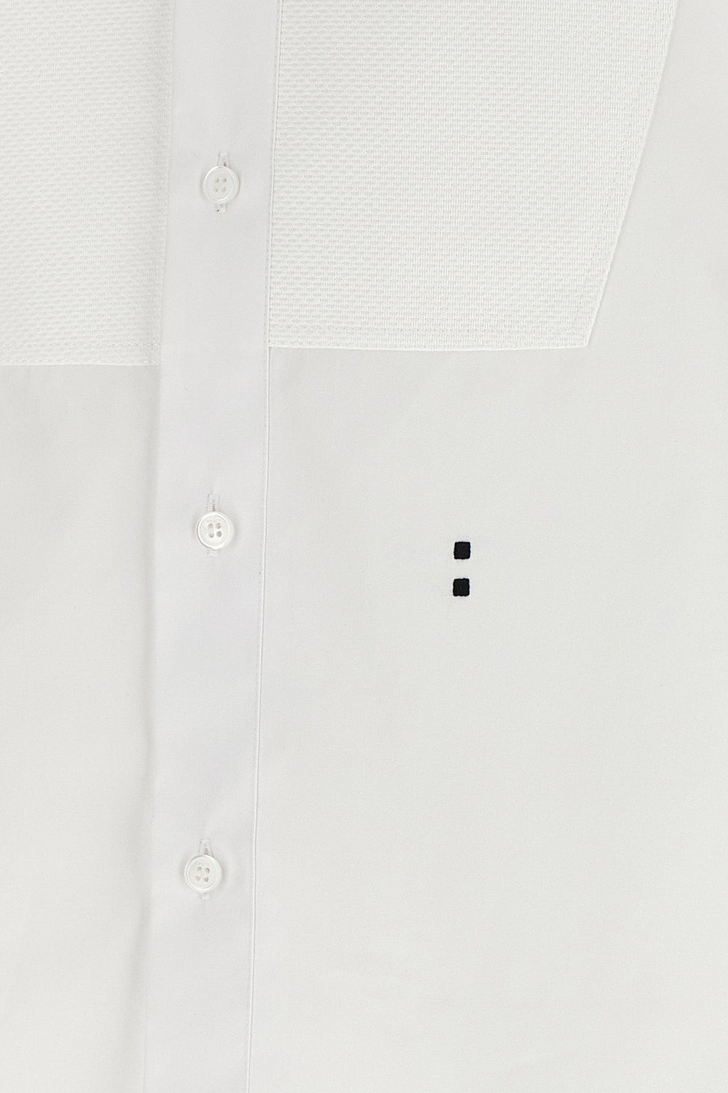 Poplin Shirt with Piqué Bib
