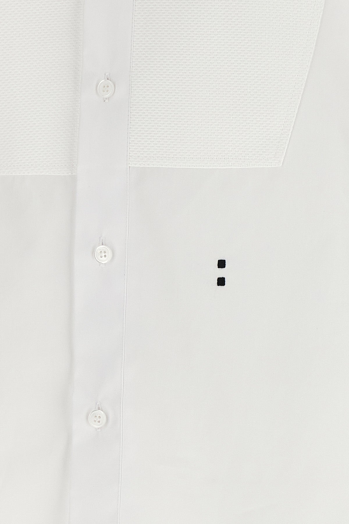 Poplin Shirt with Piqué Bib