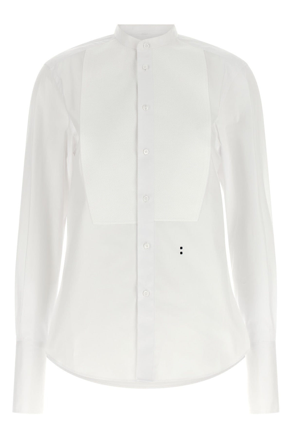 Poplin Shirt with Piqué Bib