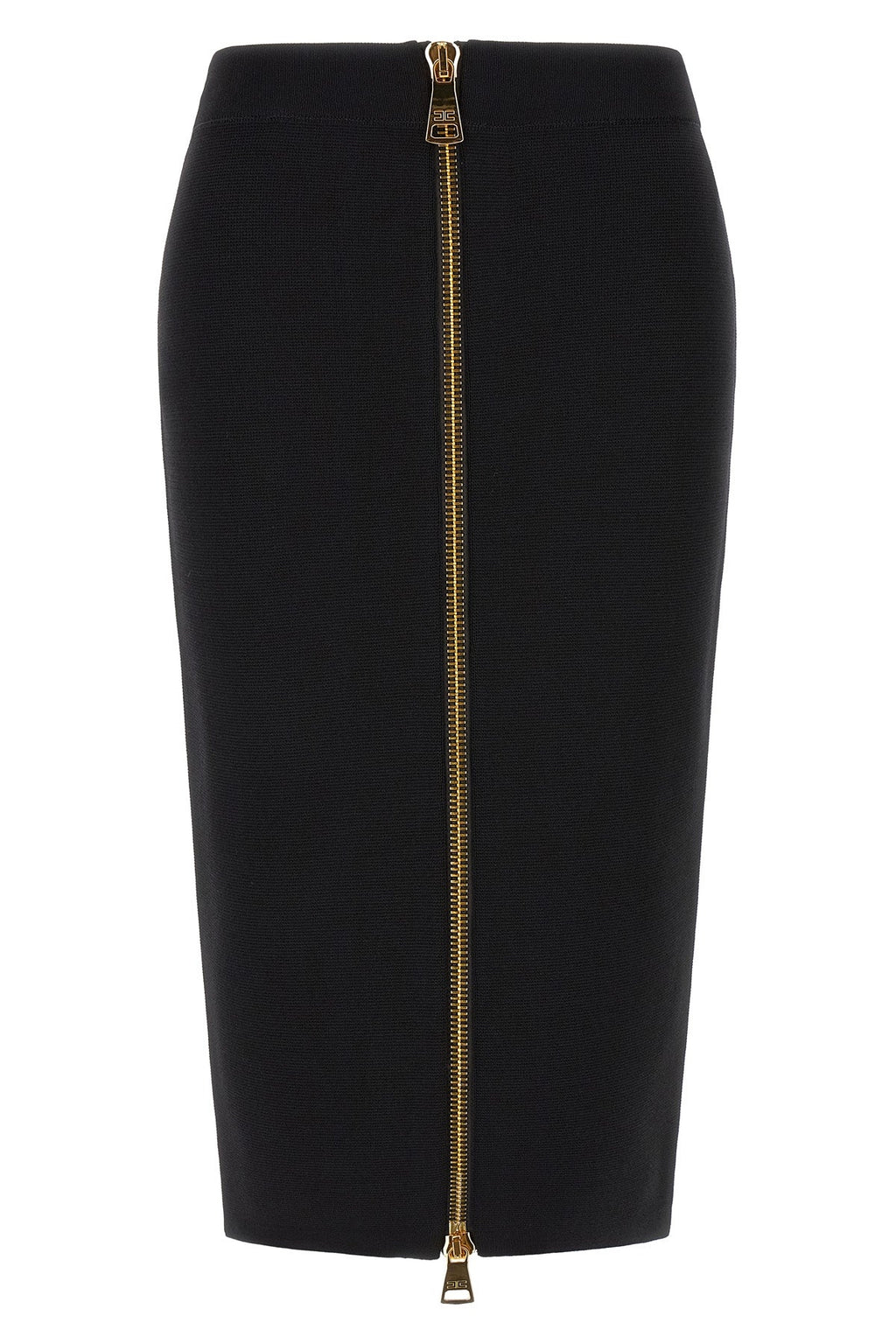 Elisabetta Franchi Midi Skirt with Two-Way Zipper