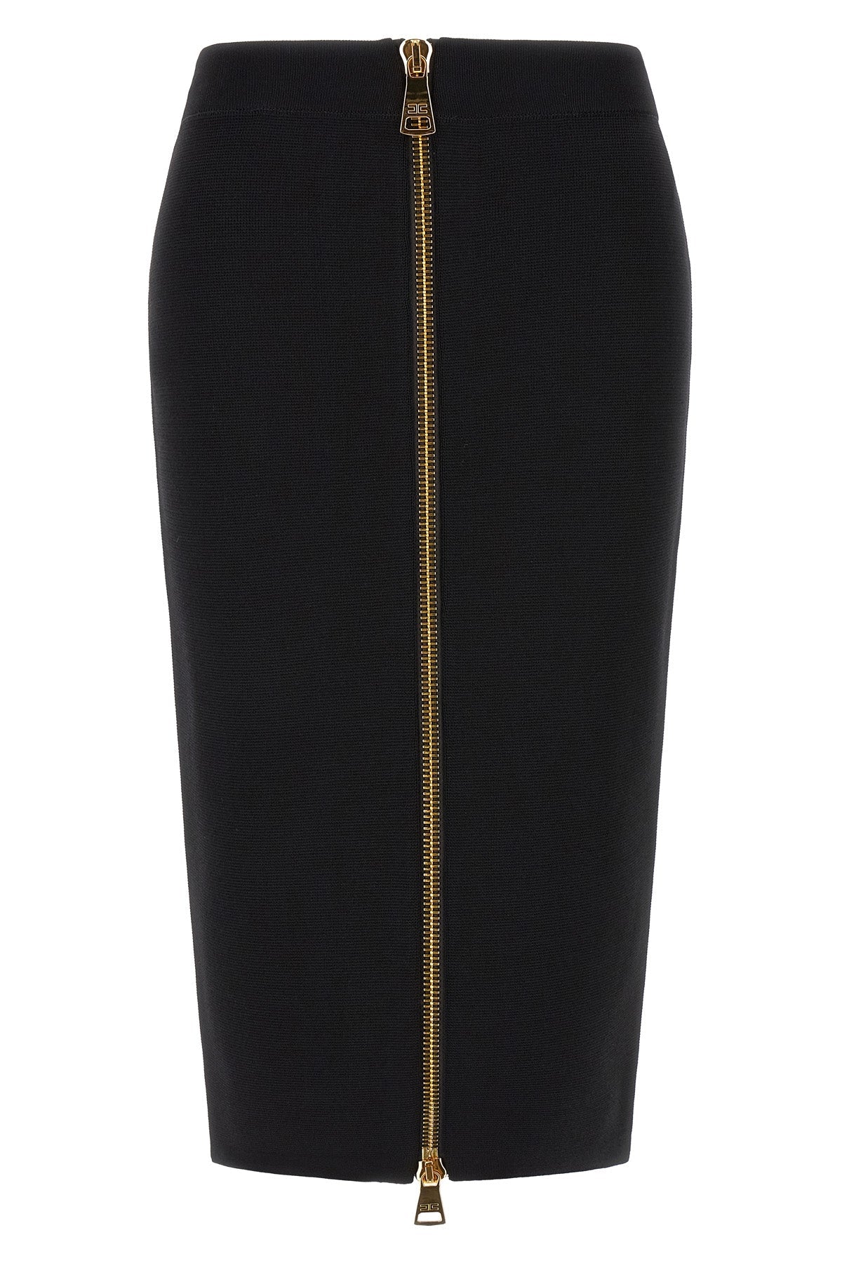 Elisabetta Franchi Midi Skirt with Two-Way Zipper