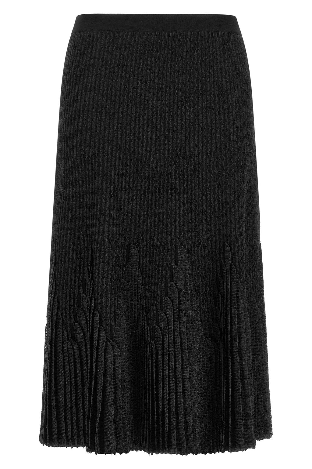 Elisabetta Franchi Midi Skirt With Pleated Knit