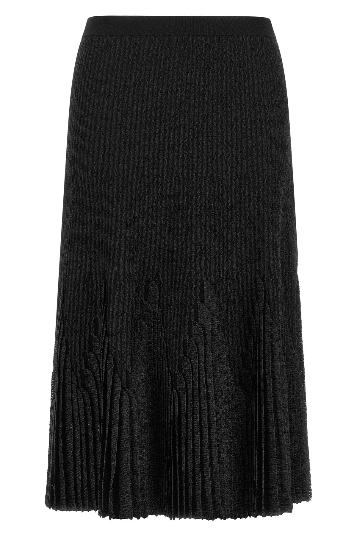 Elisabetta Franchi Midi Skirt With Pleated Knit