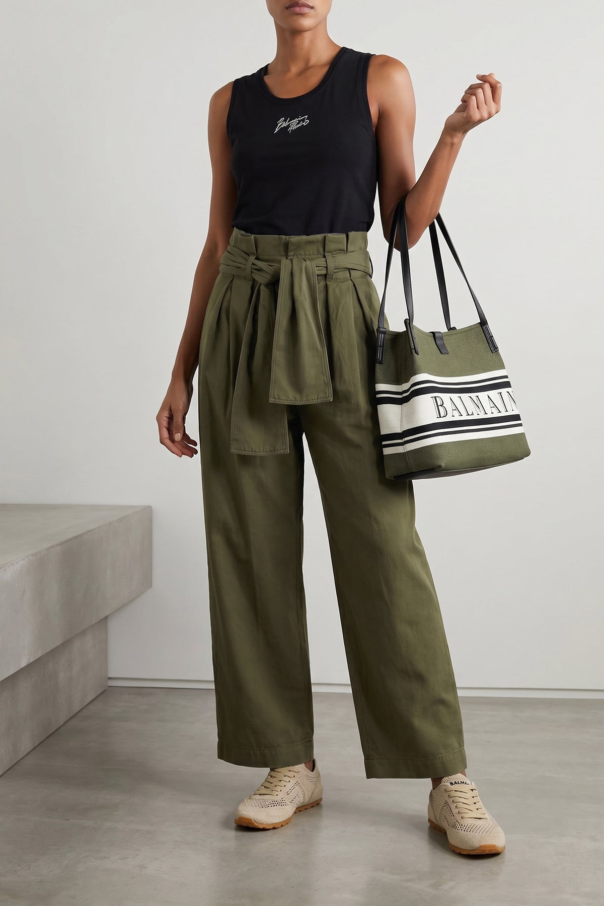 Balmain Tote Bag With Embroidered Logo
