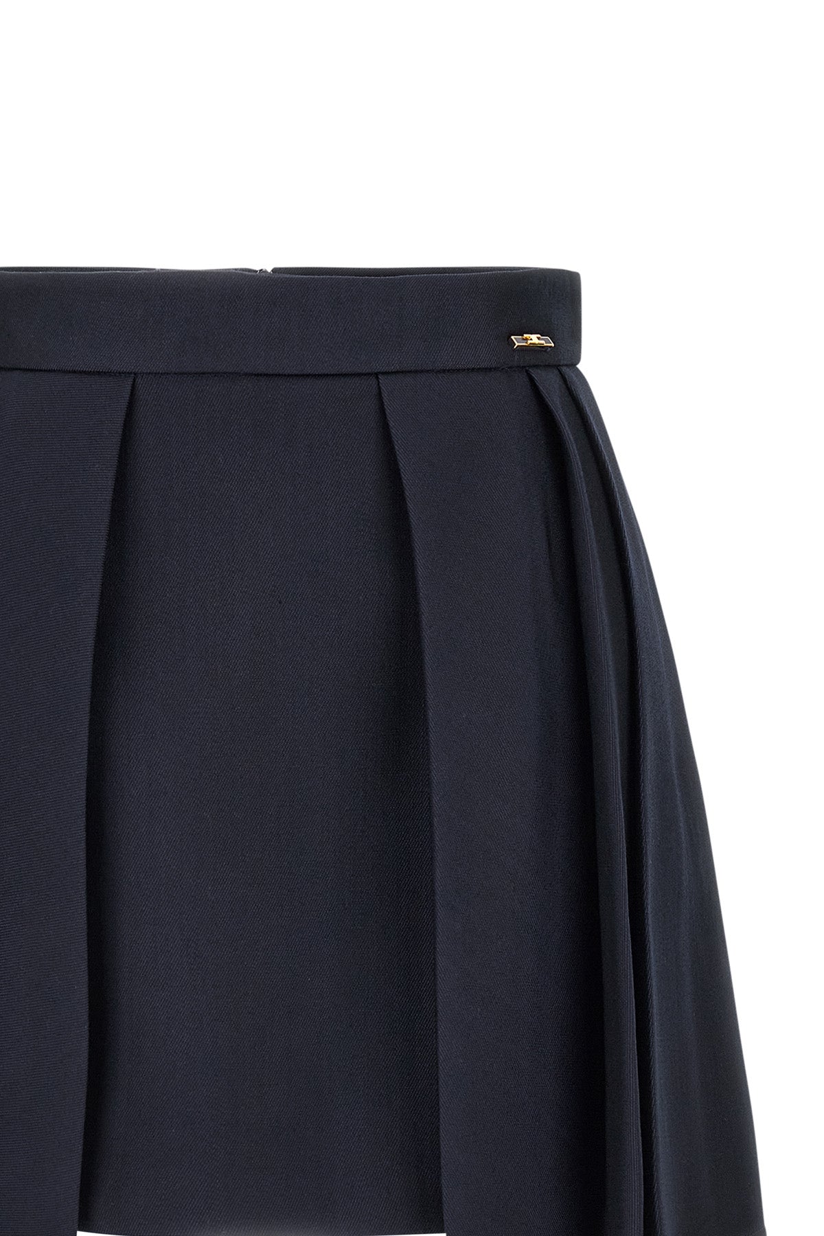Elisabetta Franchi Mini Skirt With Structured Pleats