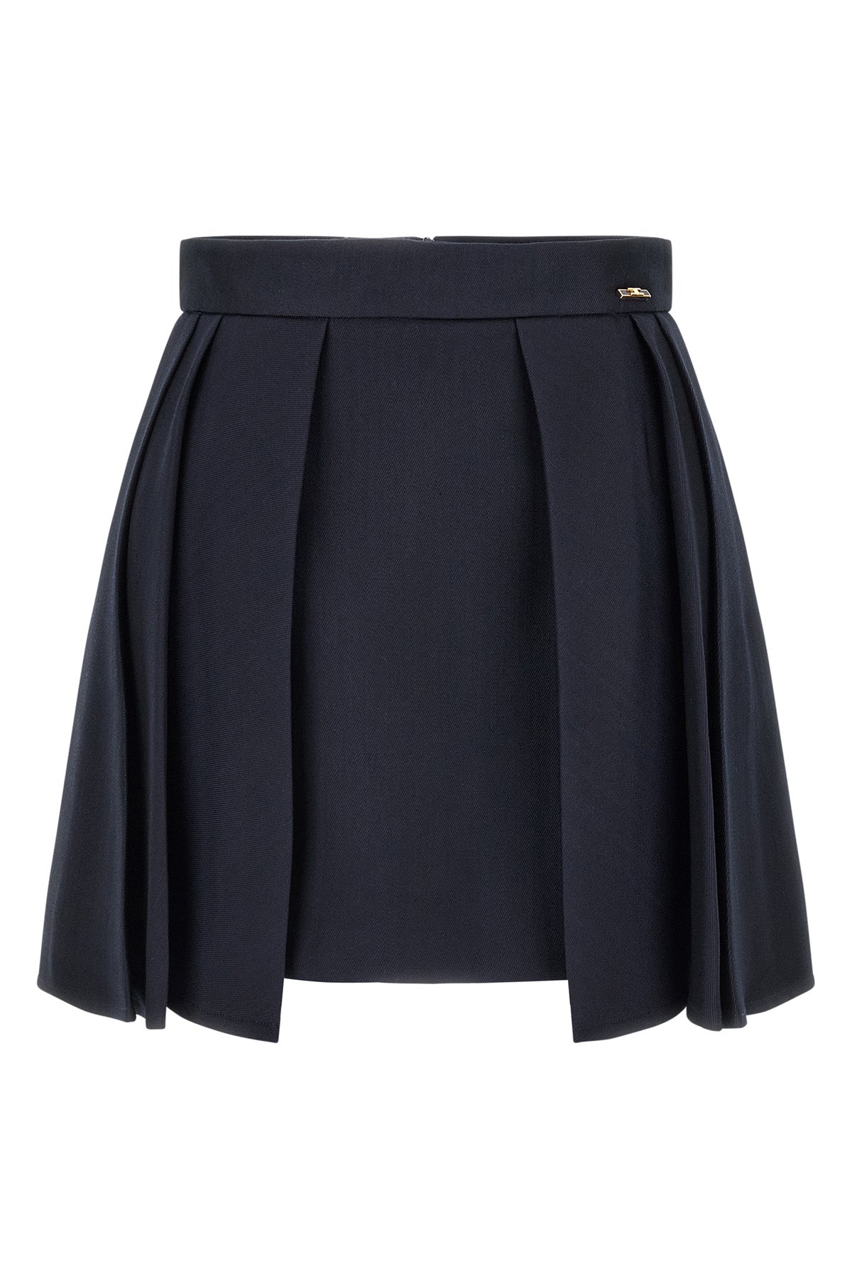 Elisabetta Franchi Mini Skirt With Structured Pleats