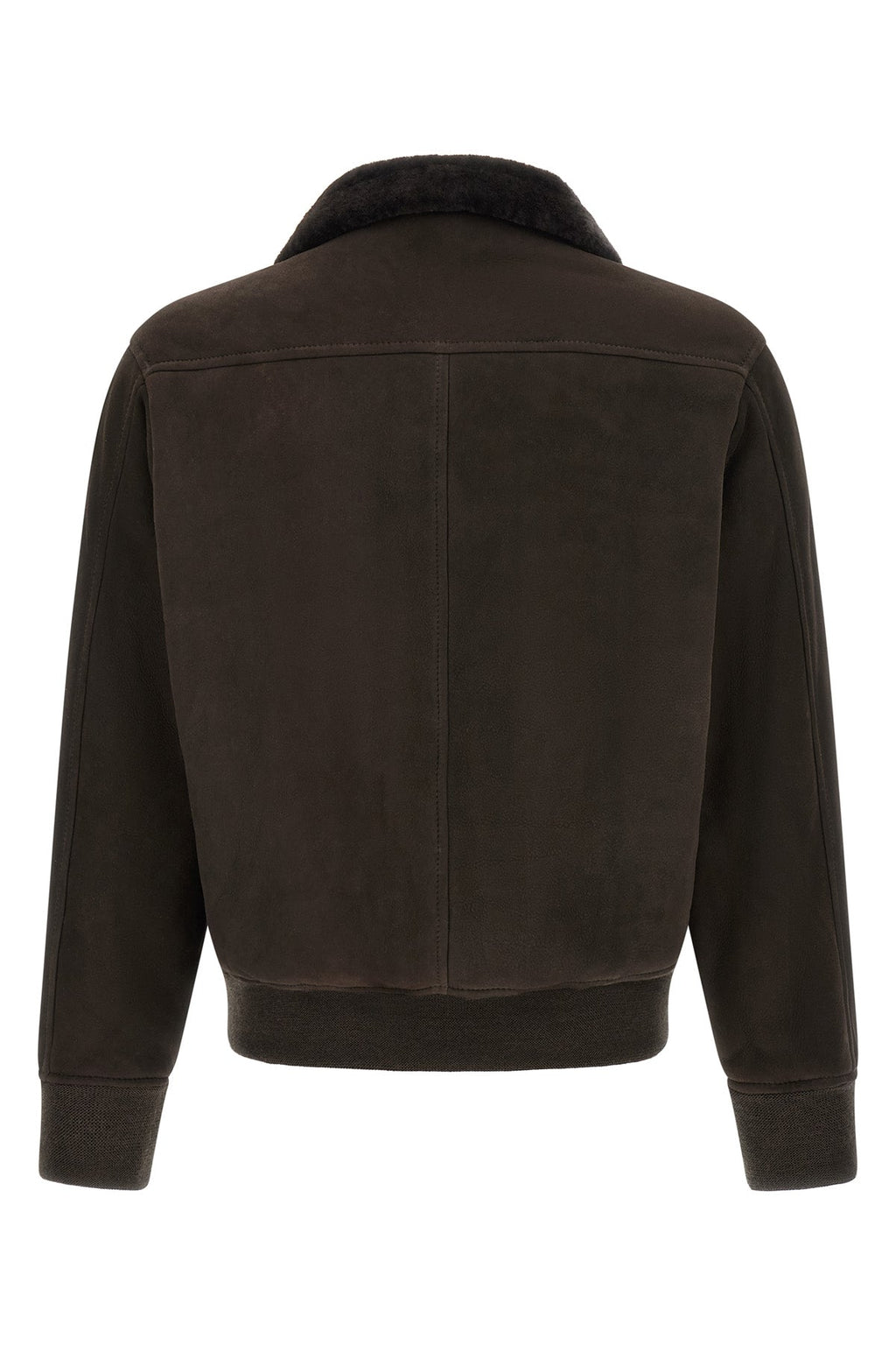 Suede bomber jacket