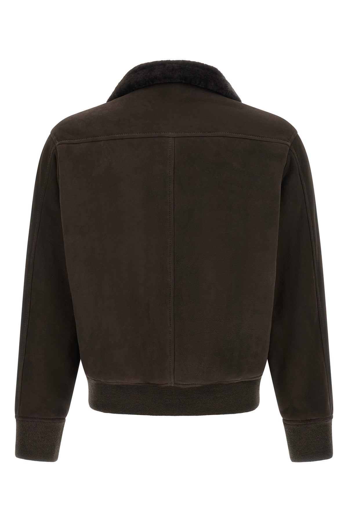 Suede bomber jacket
