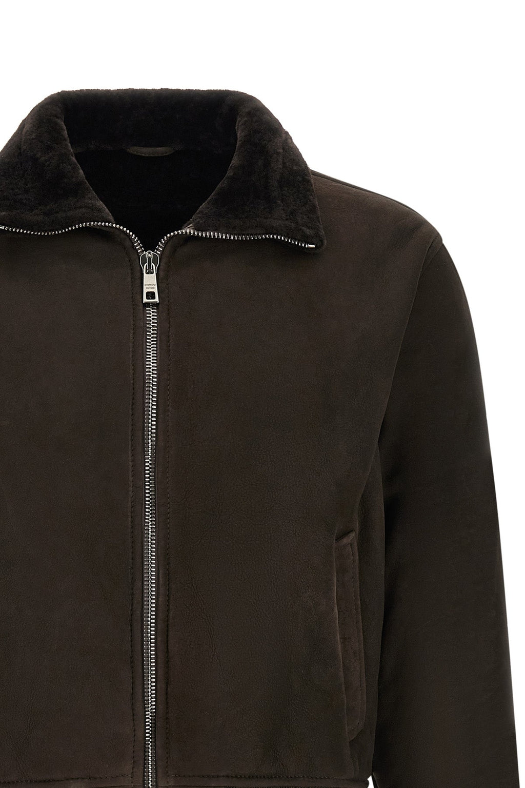 Suede bomber jacket