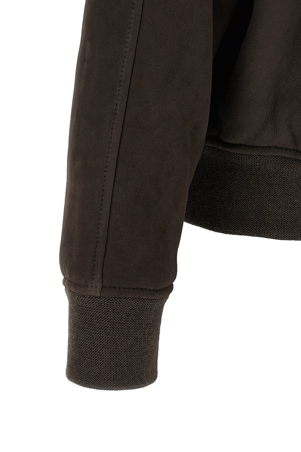 Suede bomber jacket