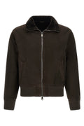 Suede bomber jacket