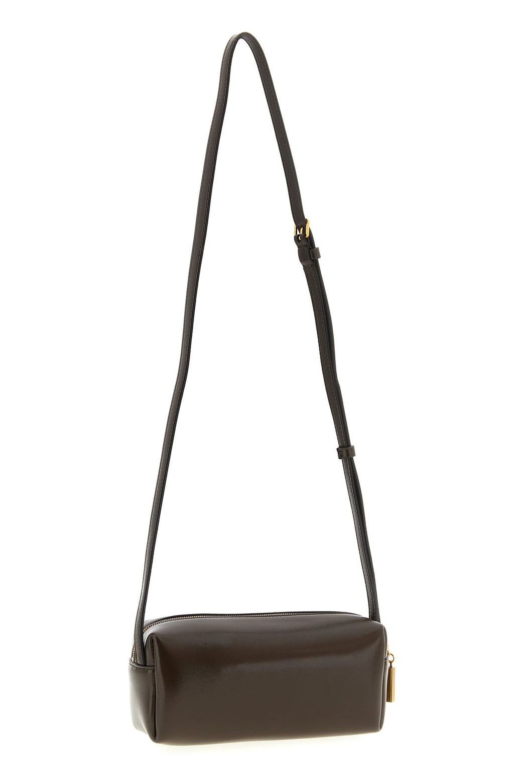 Khaite Kye Mini Crossbody Bag Brown Leather