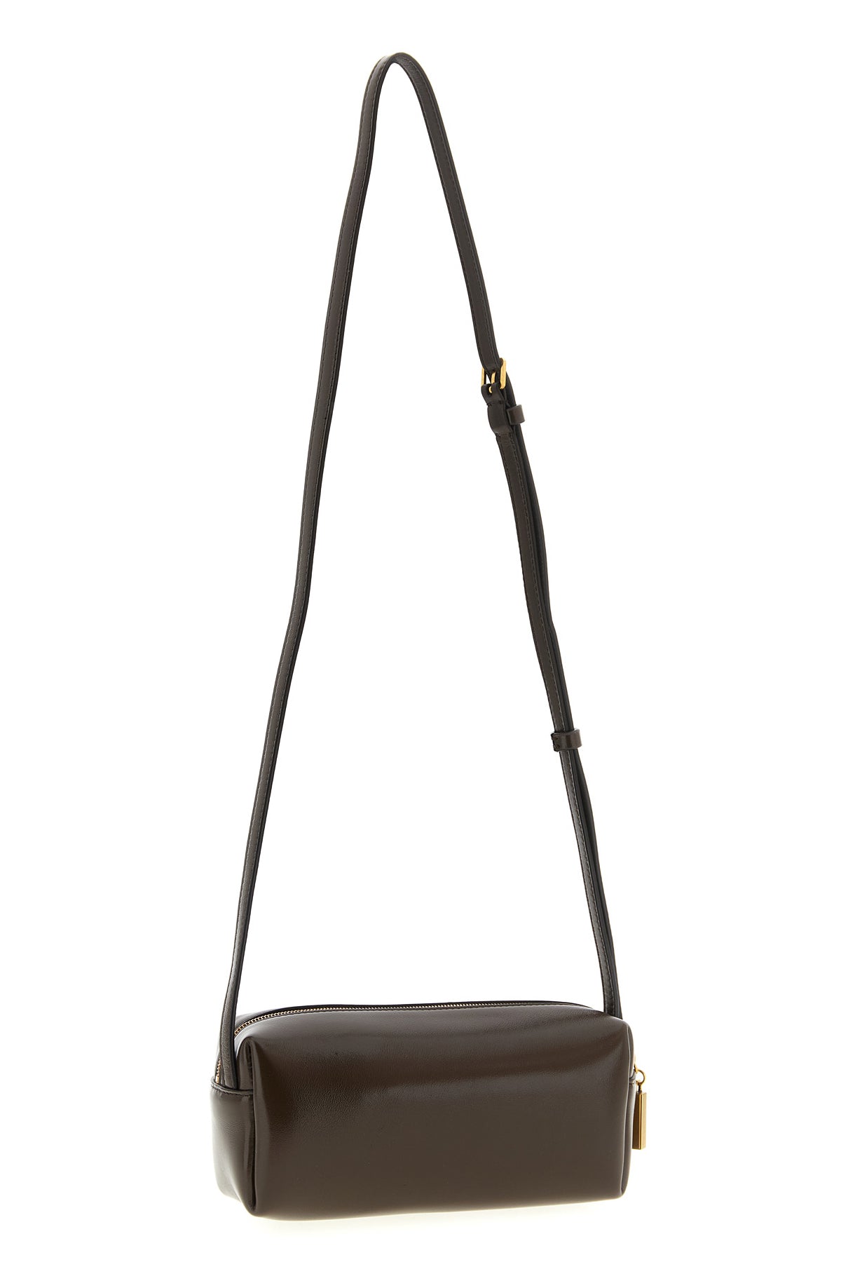 Khaite Kye Mini Crossbody Bag Brown Leather