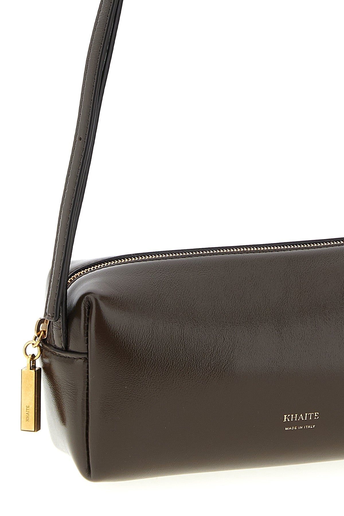 Khaite Kye Mini Crossbody Bag Brown Leather