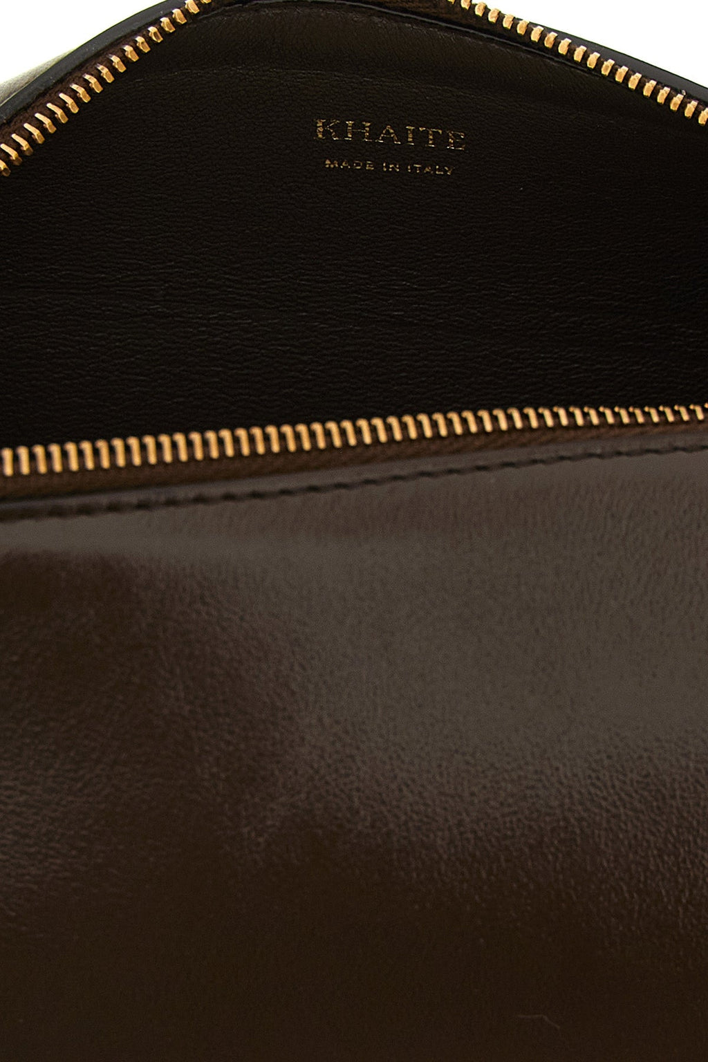 Khaite Kye Mini Crossbody Bag Brown Leather