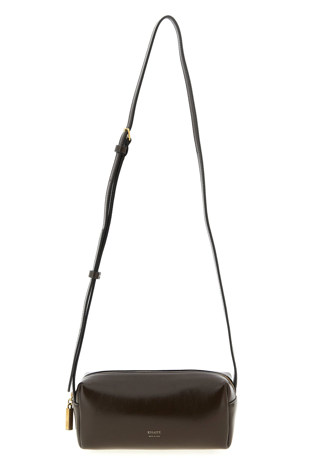 Khaite Kye Mini Crossbody Bag Brown Leather