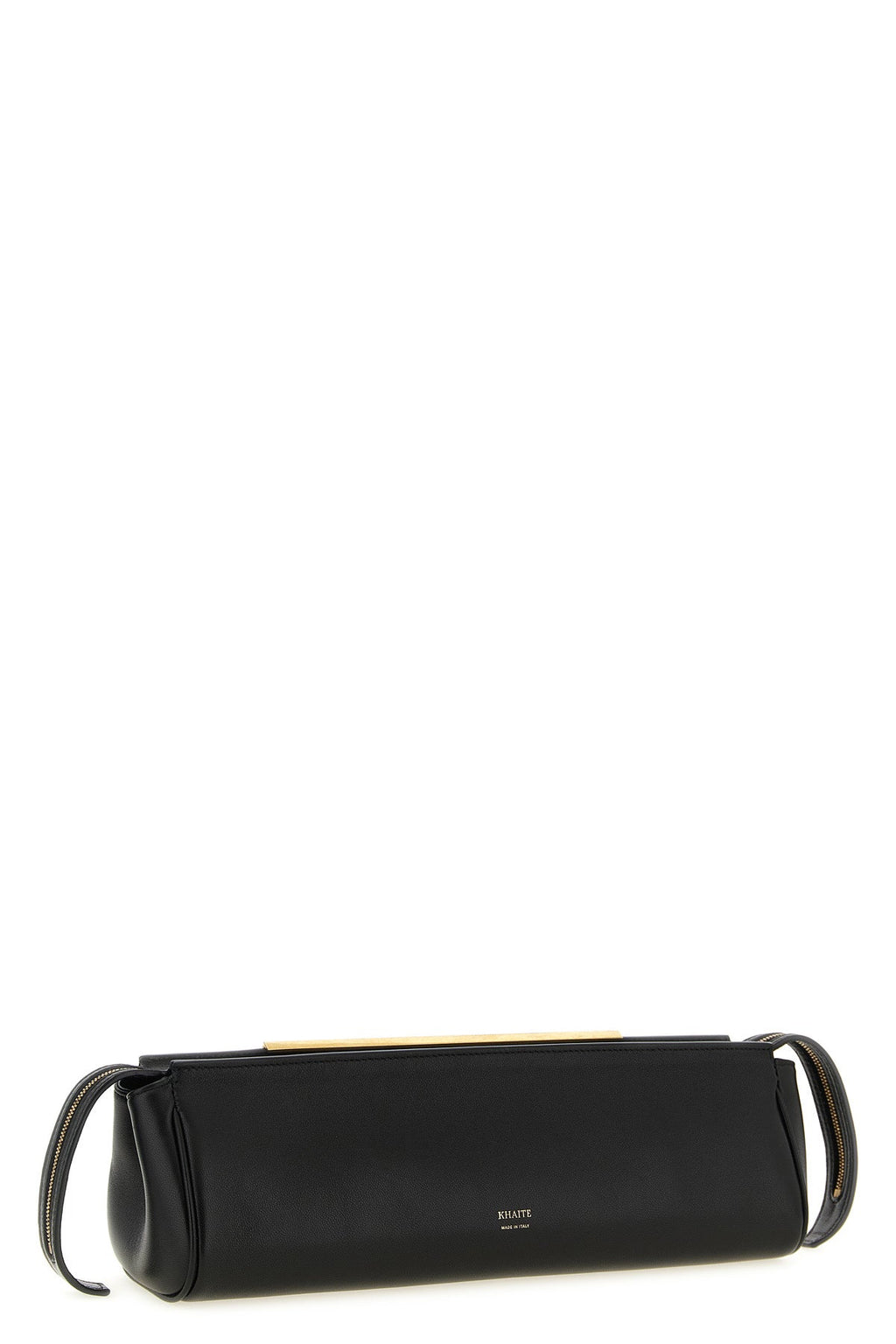 KHAITE Clutch With Ribbed Gold-Tone Bar