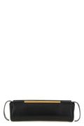 KHAITE Clutch With Ribbed Gold-Tone Bar