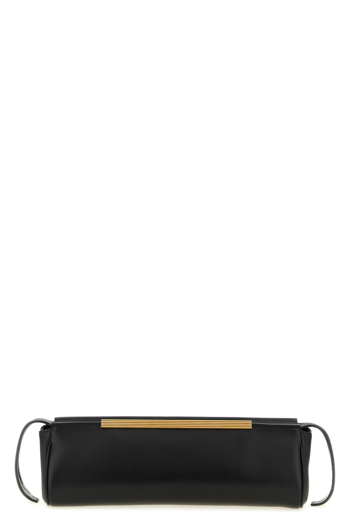 KHAITE Clutch With Ribbed Gold-Tone Bar