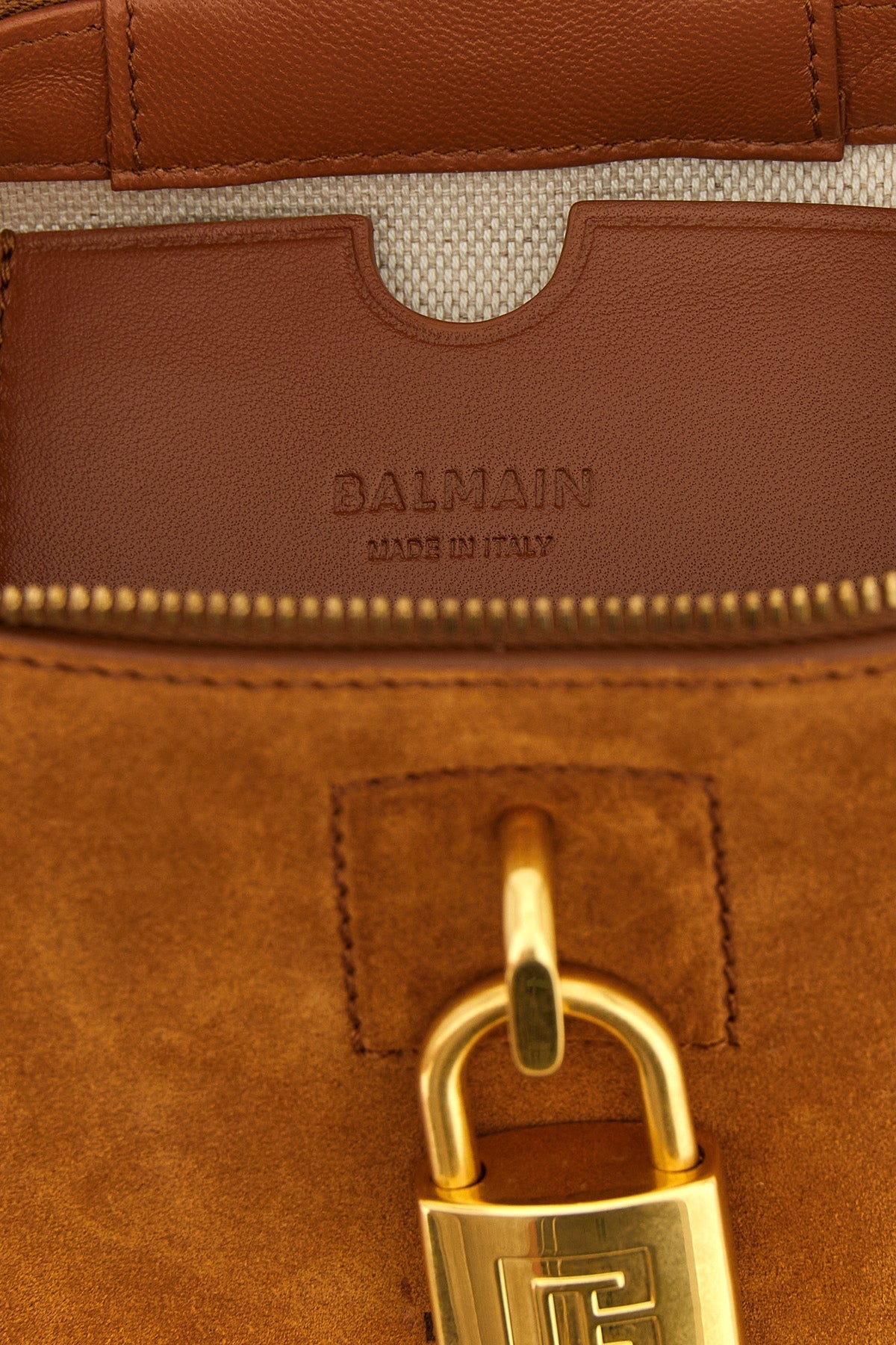 Balmain Top Handle Bag - Shearling Trim