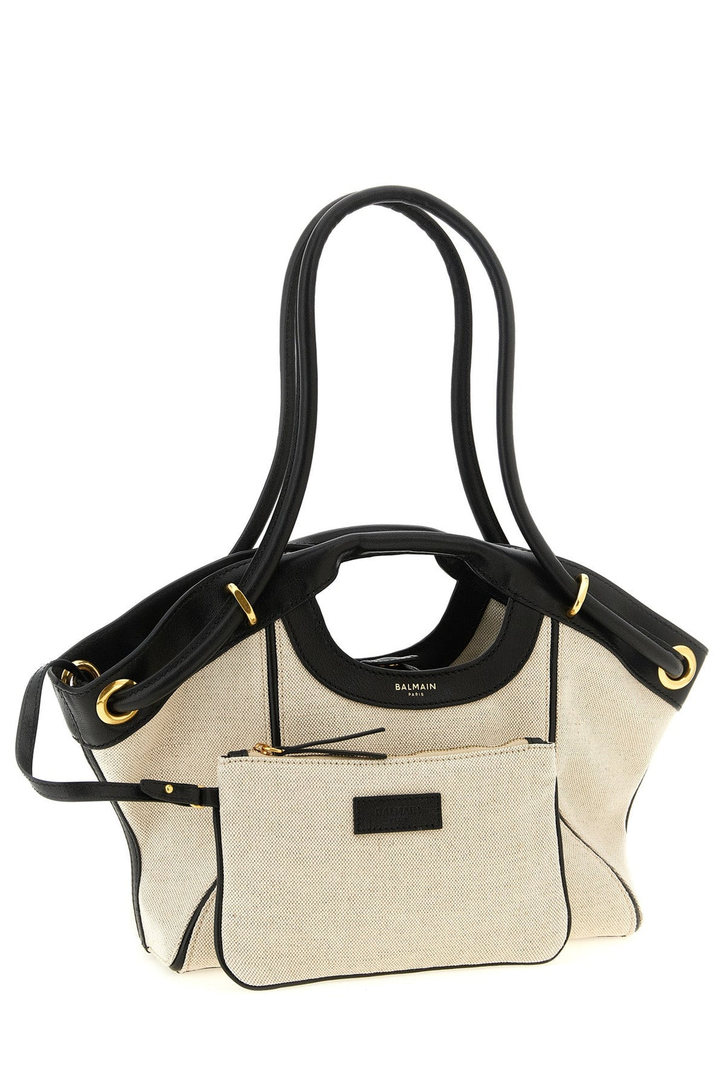 Balmain Tote Bag with gold-tone metal eyelets