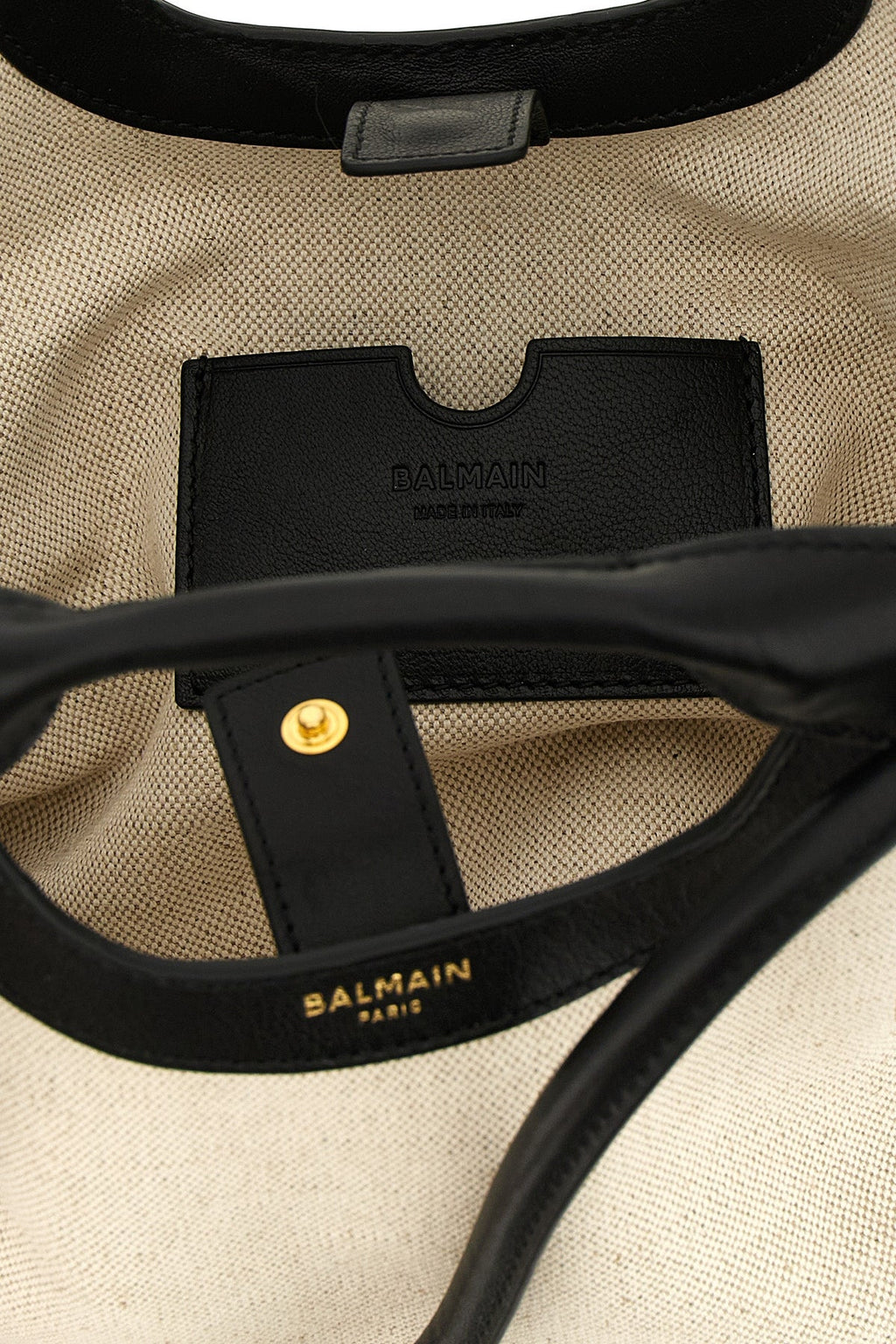 Balmain Tote Bag with gold-tone metal eyelets
