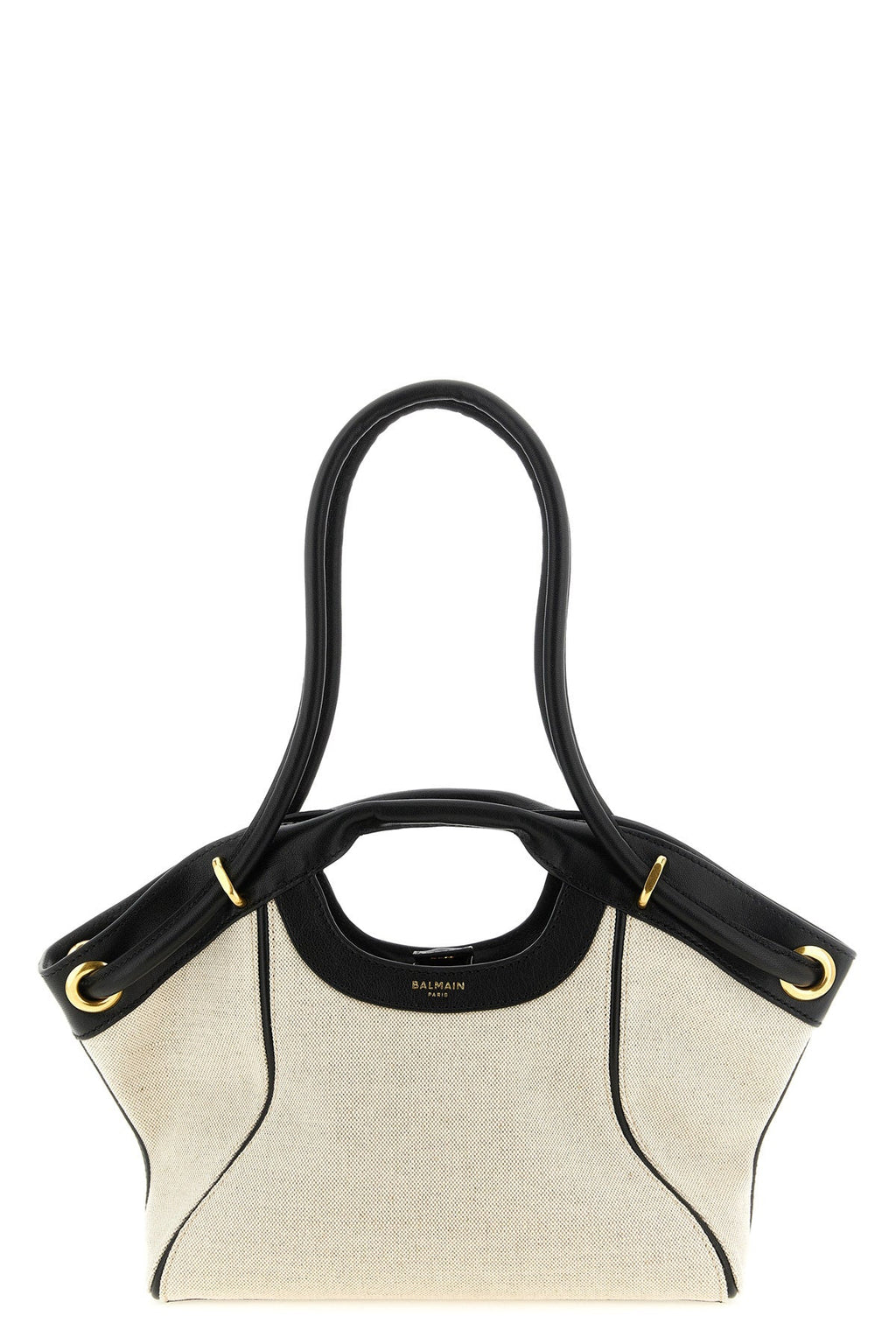 Balmain Tote Bag with gold-tone metal eyelets