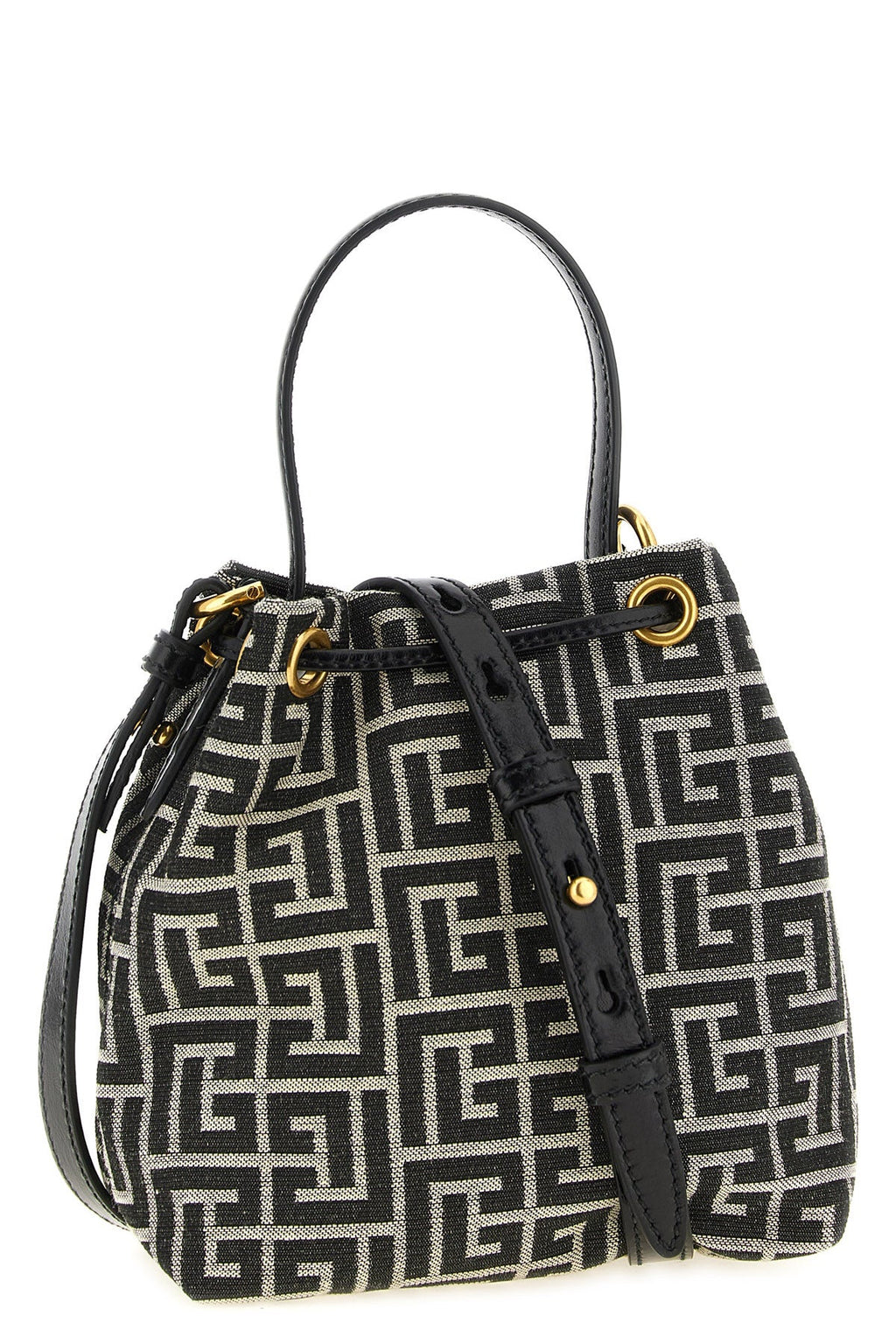 Balmain Pulse Bucket Bag With Metal Logo Detail