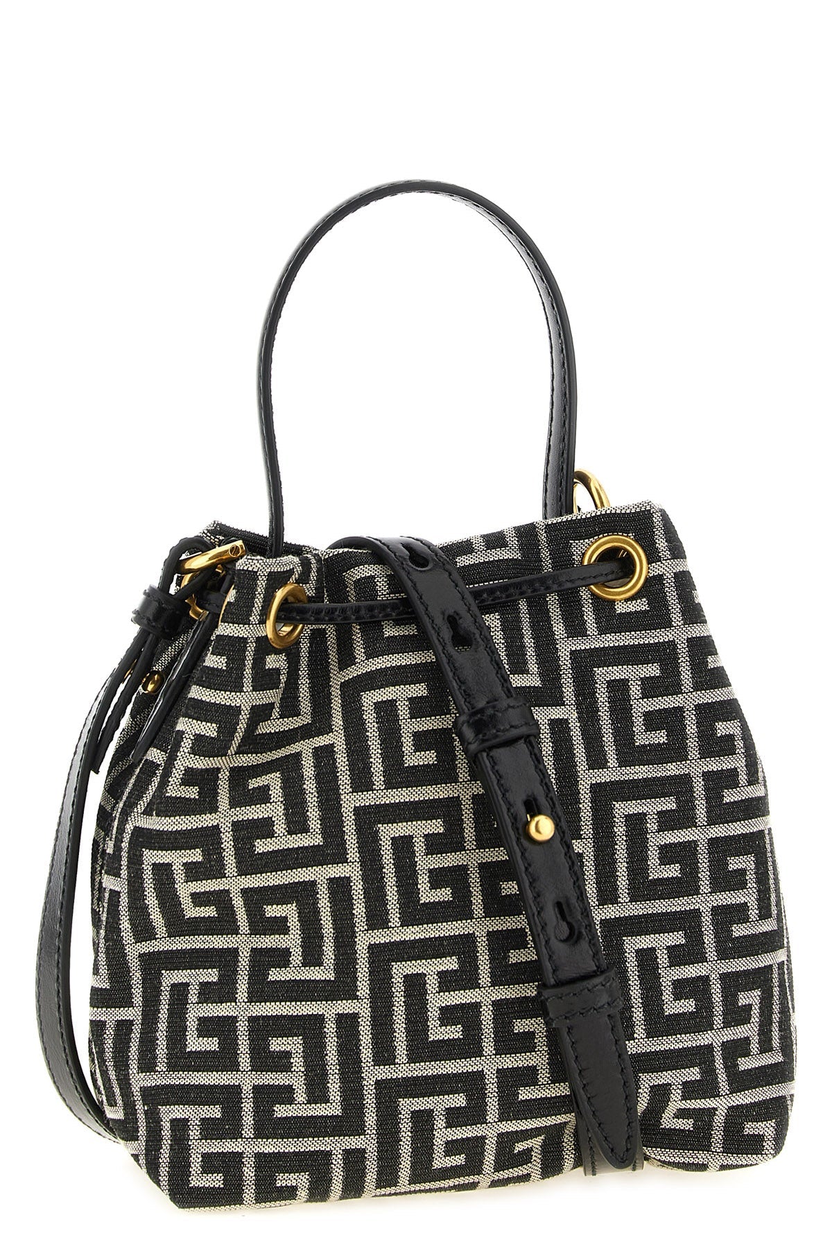 Balmain Pulse Bucket Bag With Metal Logo Detail