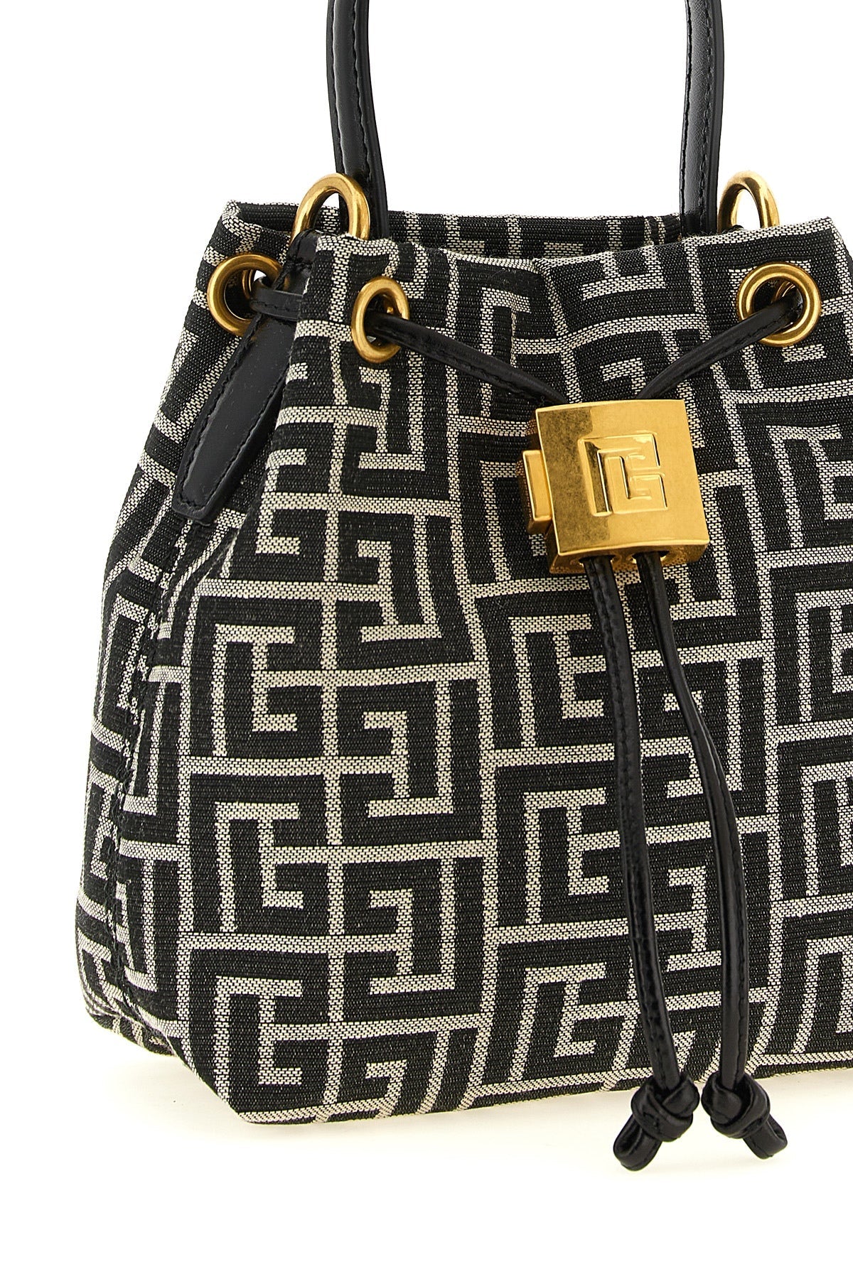 Balmain Pulse Bucket Bag With Metal Logo Detail
