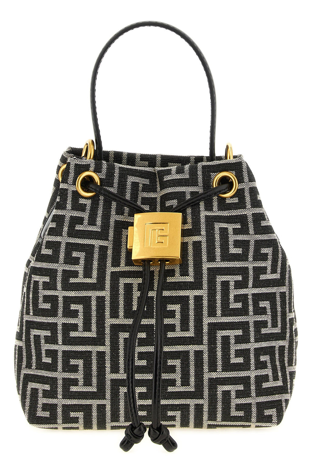 Balmain Pulse Bucket Bag With Metal Logo Detail