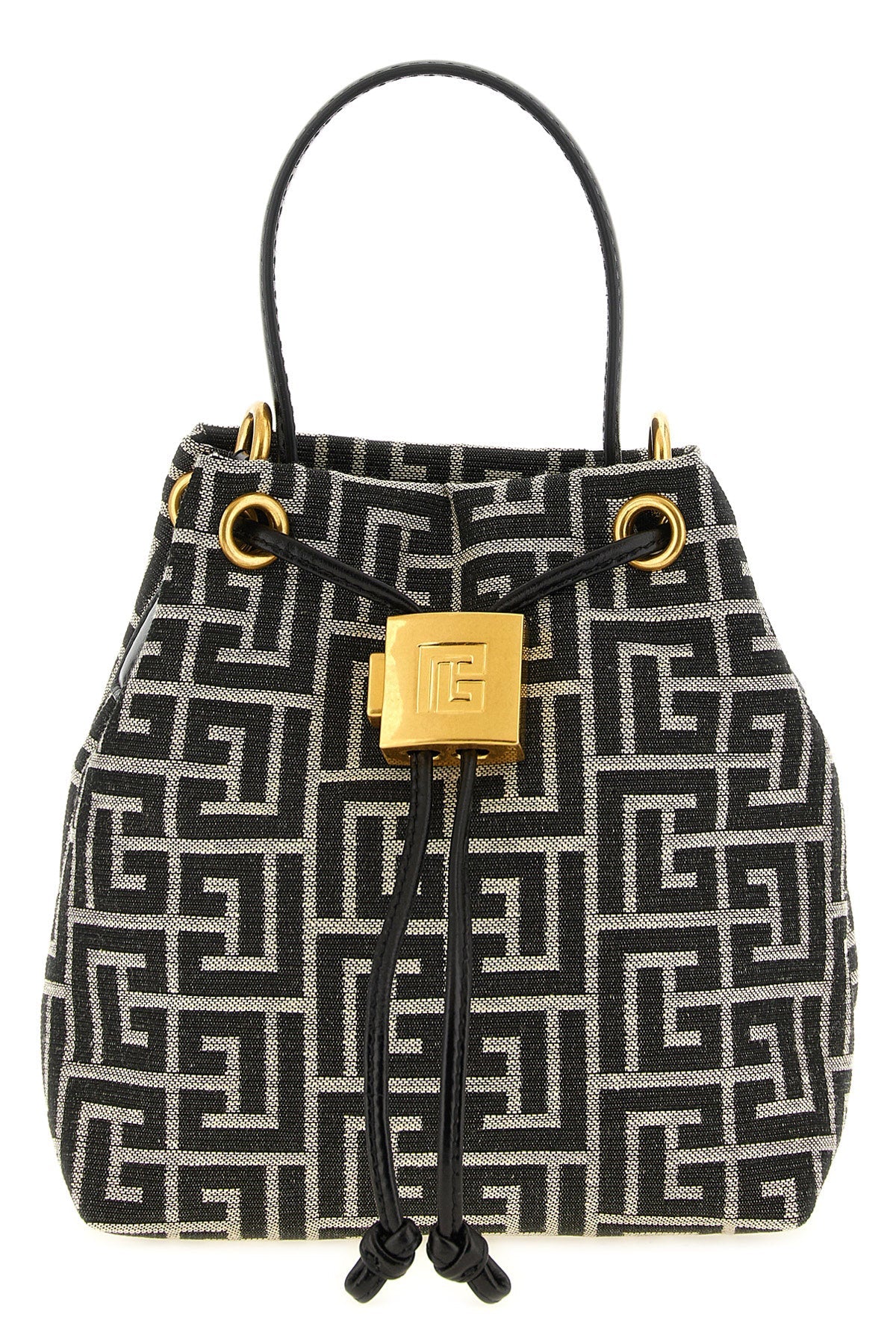 Balmain Pulse Bucket Bag With Metal Logo Detail