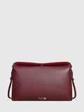 Celine Women Burgundy Celine Trio Shoulder Bag