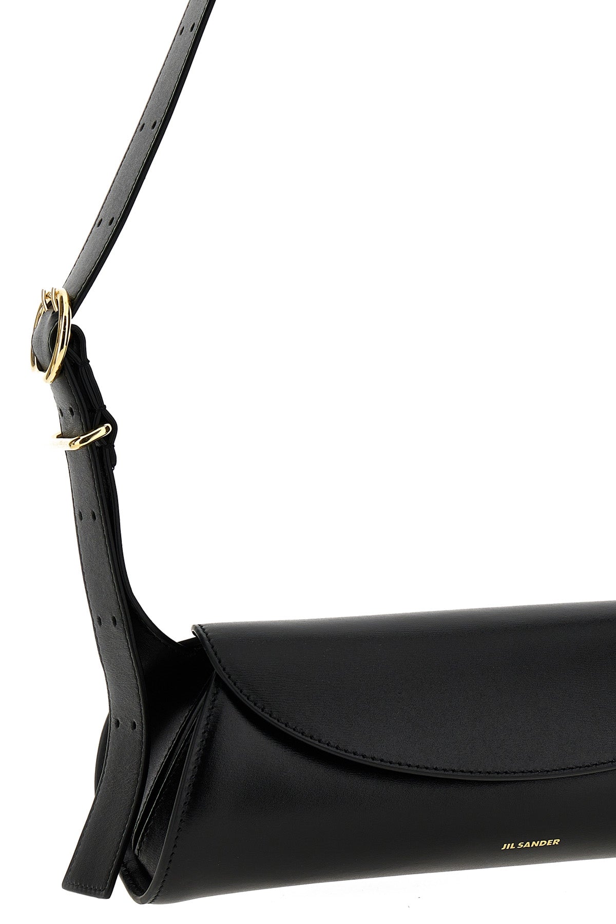 Jil Sander Cannolo Shoulder Bag With Gold-Tone Buckle