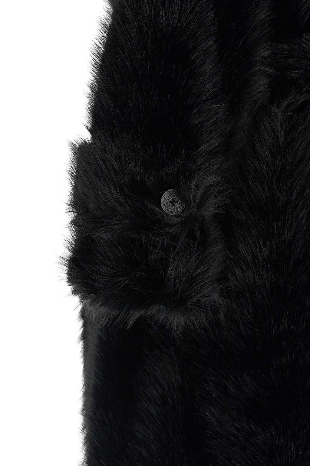 BBCOUTURE Belted faux fur coat