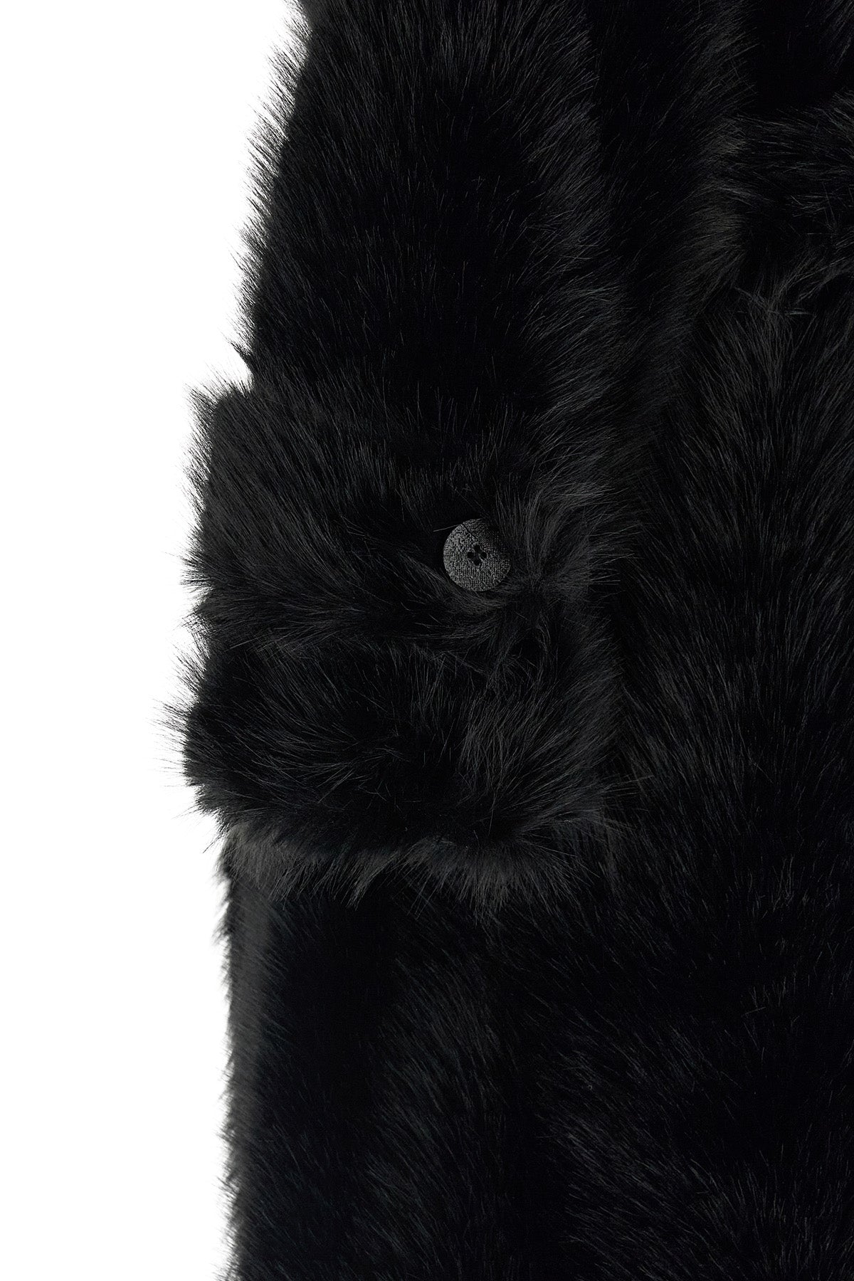 BBCOUTURE Belted faux fur coat