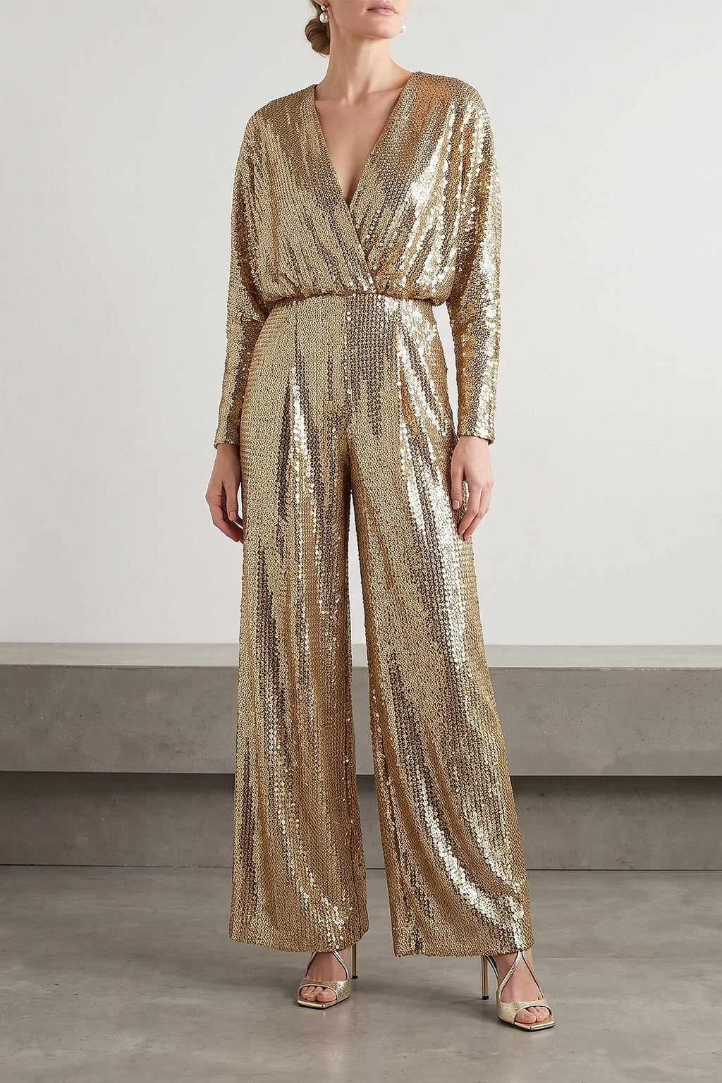 Sequined Jersey Jumpsuit