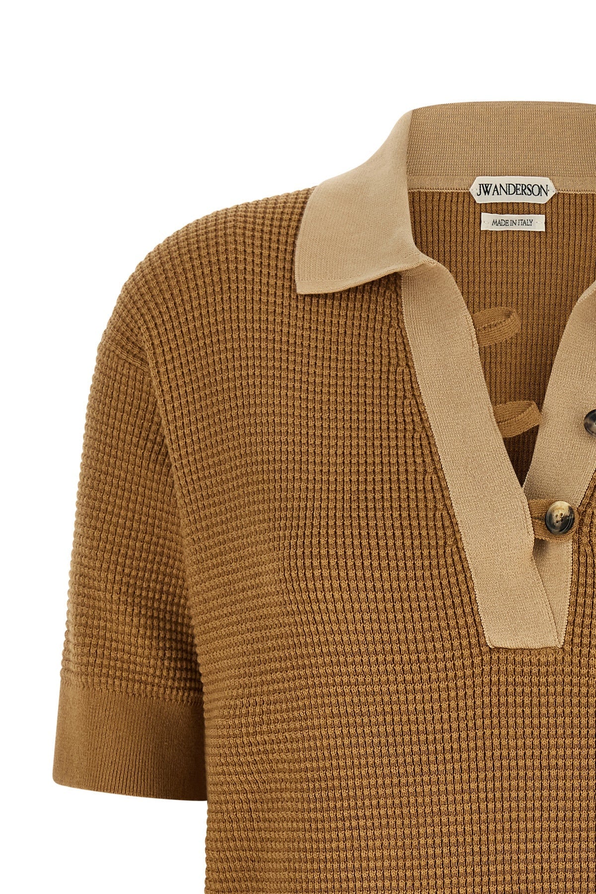 J.W.ANDERSON Polo Jumper With Metal Ring Details